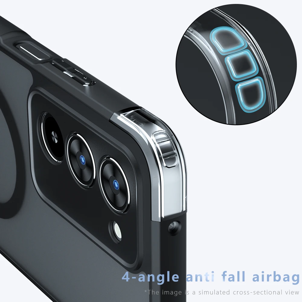 Funda Magsafe para Redmi 15 5G mate esmerilado TPU transparente magnético Anti-amarillo cubierta para Xiaomi Redmi 15 5G parachoques a prueba de golpes - imagen 3