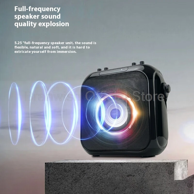 Altavoces de rango completo de 5,25 pulgadas, Altavoz Bluetooth 5,0 de 4ohm, caja de sonido HiFi de 90W, portátil, ligero para Karaoke al aire libre, decoración del hogar - imagen 3