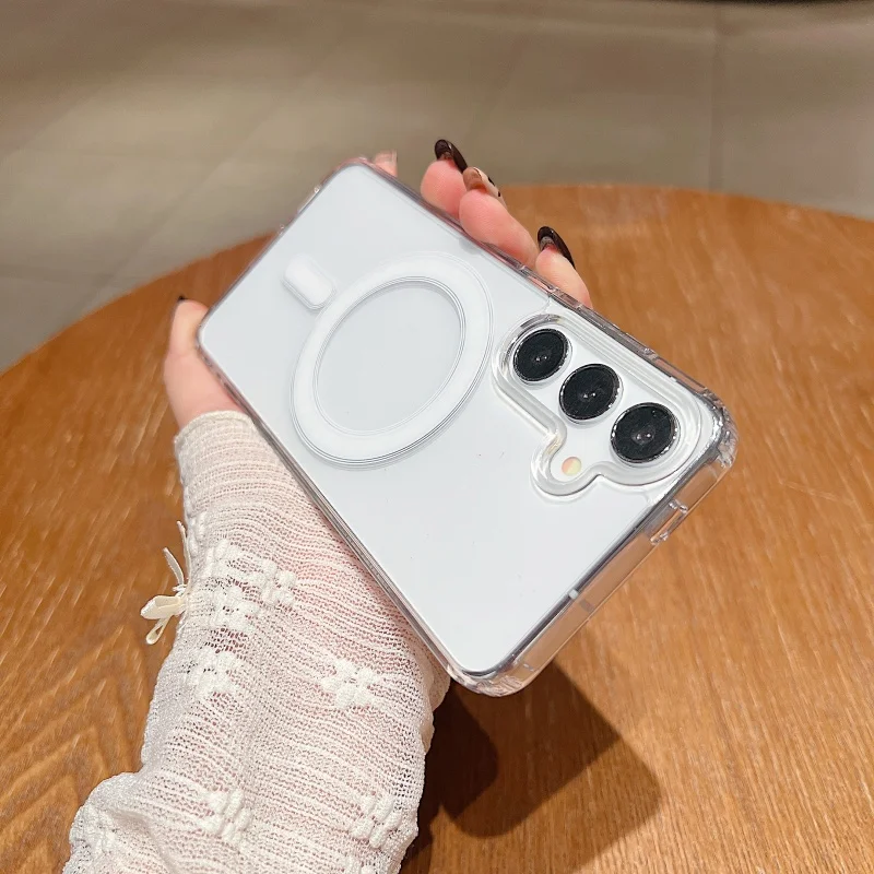 Funda magnética acrílica transparente a prueba de golpes para Samsung S25 S24 S23 S22 S21 FE Plus Ultra A16 A36 A56 A26 S25edge 5G - imagen 4