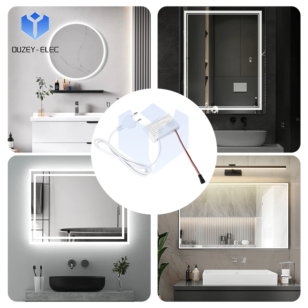 AC 110/220V a DC 12V 1A Módulo de alimentación del controlador LED interruptor táctil de integración LED atenuador interruptor de Control de unidad enchufe de la UE para tira de LED - imagen 2