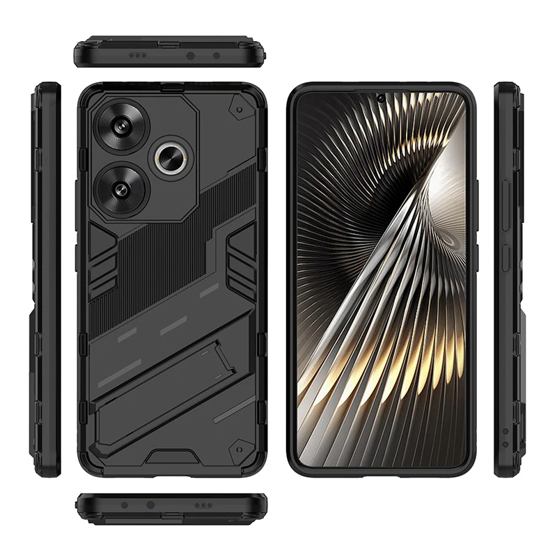 Funda trasera a prueba de golpes para Xiaomi Redmi Turbo 3, carcasa protectora anticaída, soporte, Coque - imagen 3