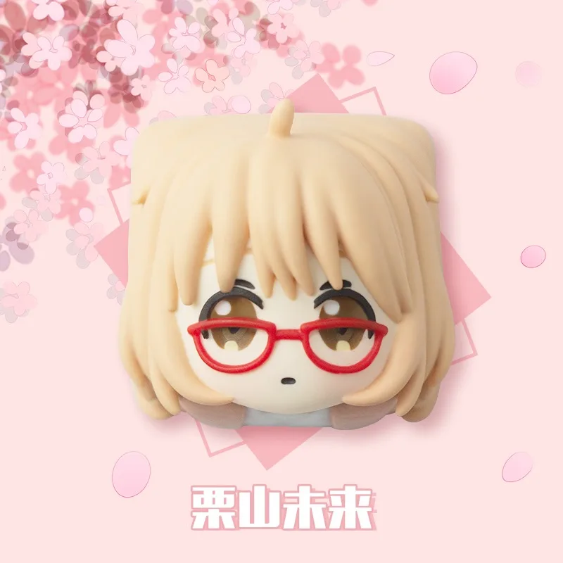 Más allá del límite teclas personalizadas Kuriyama Mirai resina 2D Teclado mecánico accesorios personalizados para juegos Oficina Anime - imagen 5