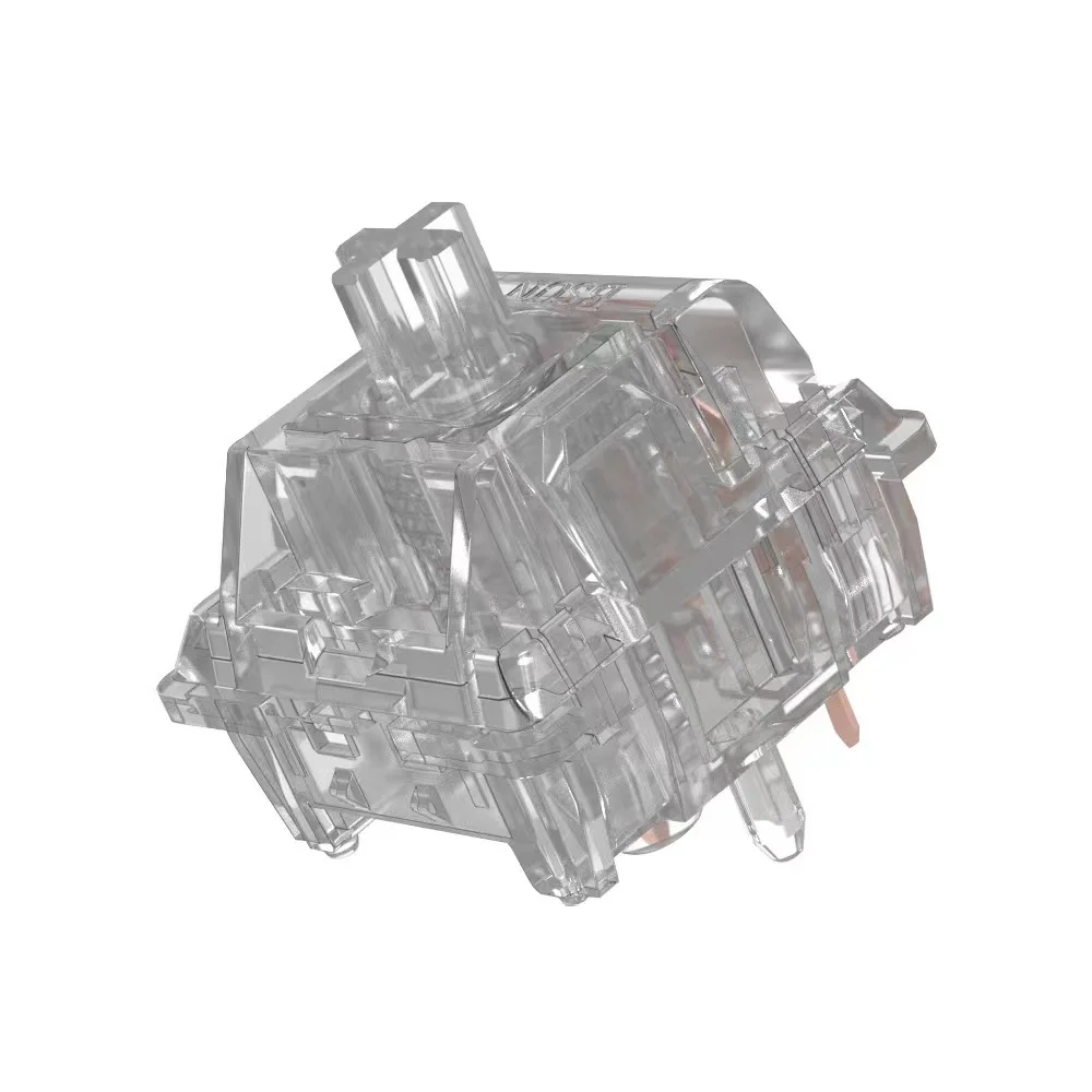 Eje de teclado mecánico, eje de Luna brillante totalmente transparente, interruptor de teclado lineal intercambiable en caliente, eje grueso, HIFI DIY - imagen 3