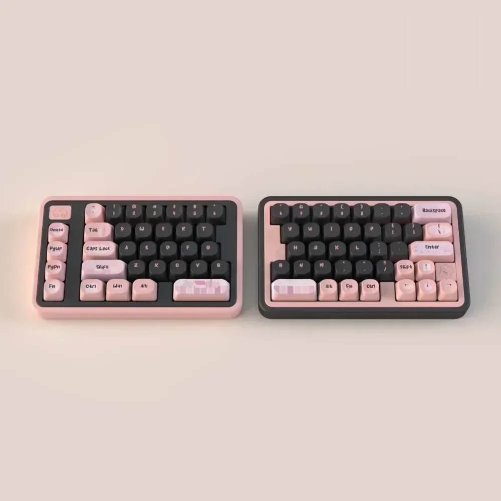 Kit de teclado mecánico dividido de gato bonito, junta inalámbrica de tres modos, teclado para juegos dividido de aluminio personalizado ergonómico RGB intercambiable en caliente - imagen 4