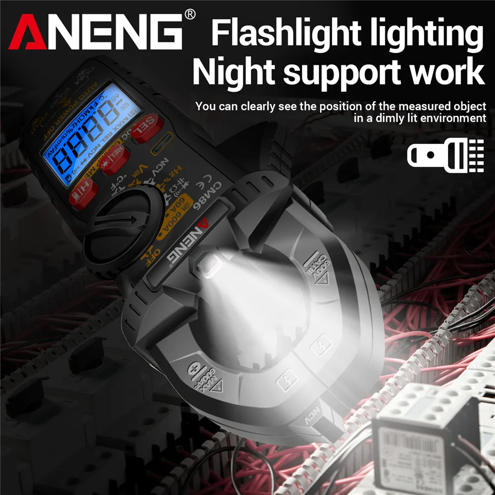 Multímetro Digital de pinza amperimétrica ANENG CM86 600A AC/DC diodo de voltaje de corriente NCV detección de voltaje herramientas profesionales de electricista - imagen 3