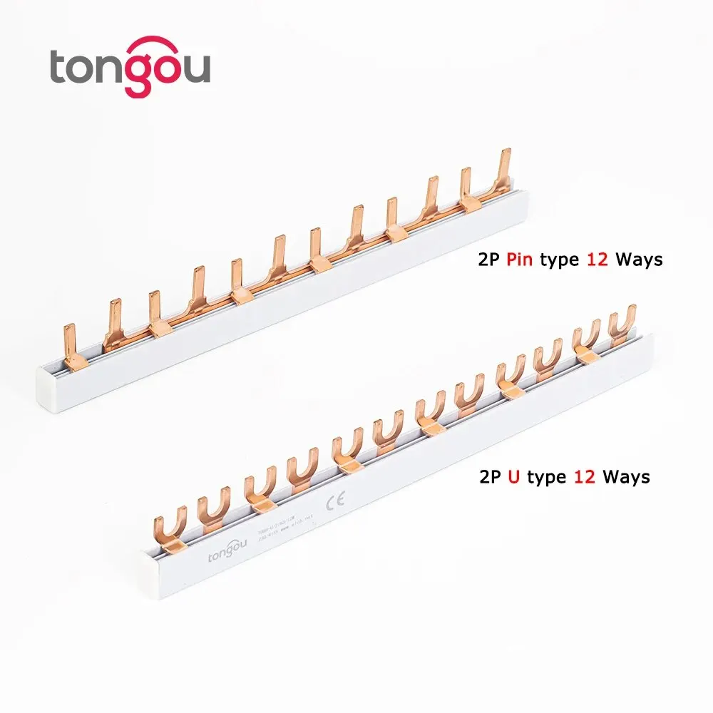 Tipo PIN de horquilla Tipo barra de cobre para caja de distribución disyuntor MCB 63A conector de la barra de distribución - imagen 3