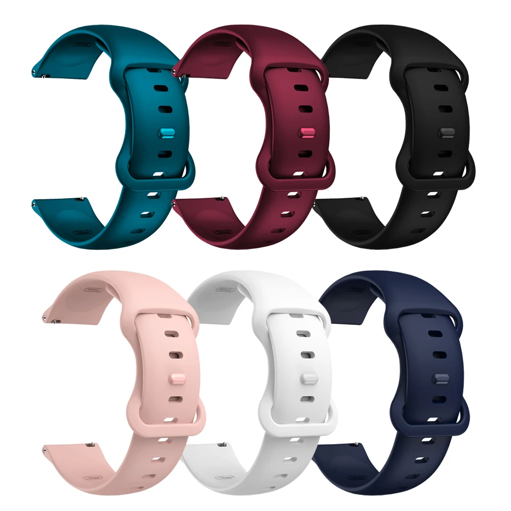 Correa de silicona suave para reloj Haylou, pulsera deportiva transpirable, 20mm, 22mm, R8, S8, Watch 2, LS02 Pro, RT3, RS3, GST, RS4 Plus - imagen 2