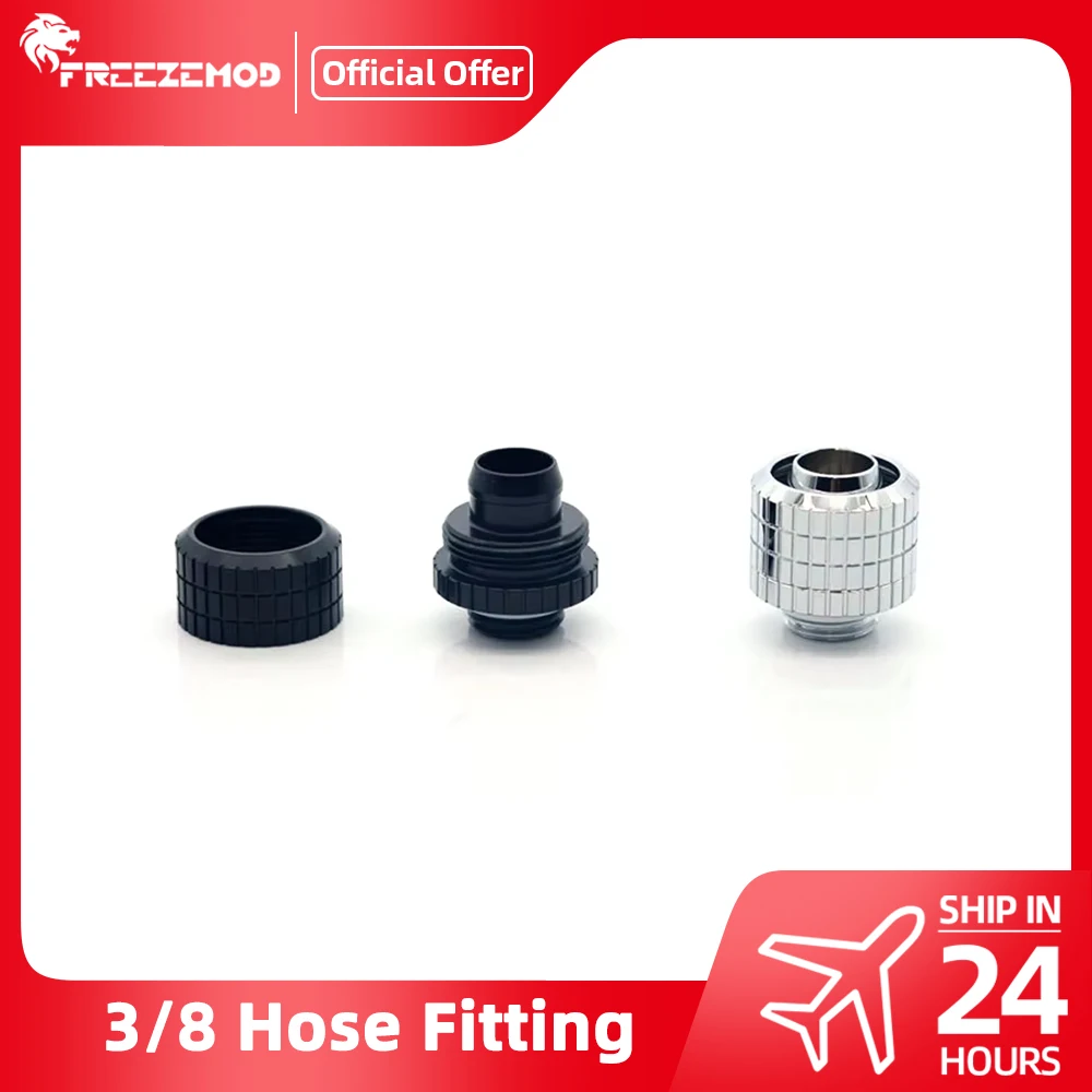 FREEZEMOD Pagoda Hexagonal fija tubo suave para 9*12,7/10*13mm conector de PVC 3/8 manguera Coppr para sistema de enfriamiento de agua BRGKN