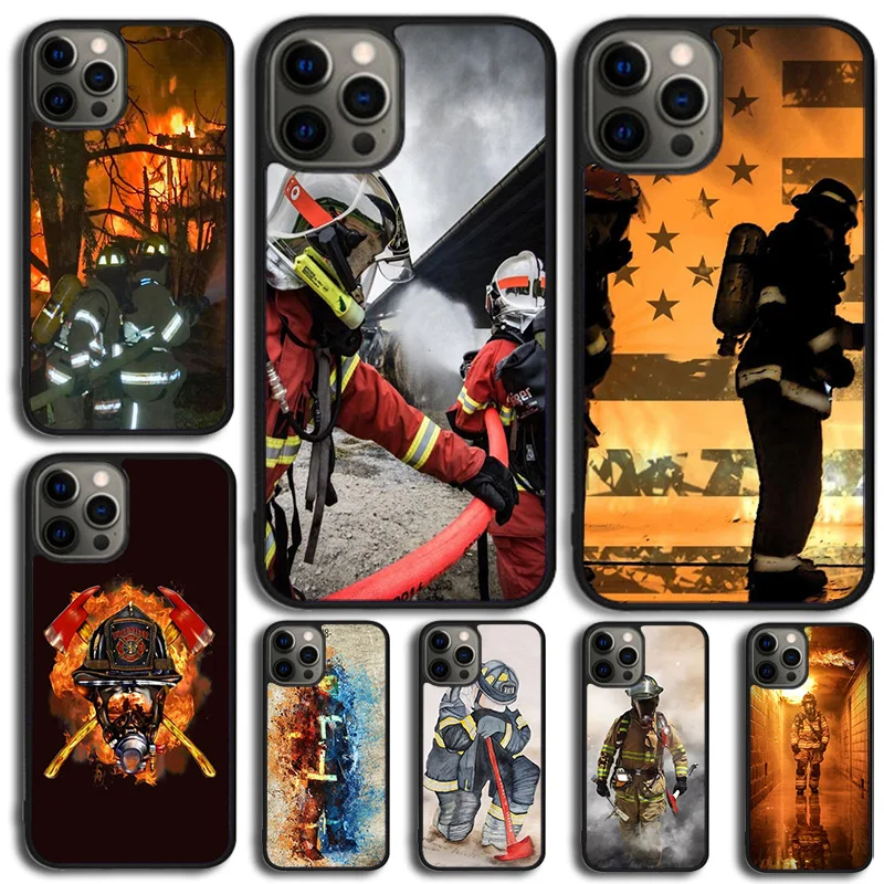 Funda de teléfono Firefighter Heroes Fireman para iPhone 17 Air 11 12 13 15 16 14 Pro MAX Plus