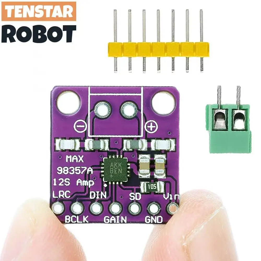 TENSTAR Max98357 I2S 3W amplificador Clase D interfaz de ruptura módulo decodificador Dac Audio sin filtro para Raspberry Pi Esp32 - imagen 3