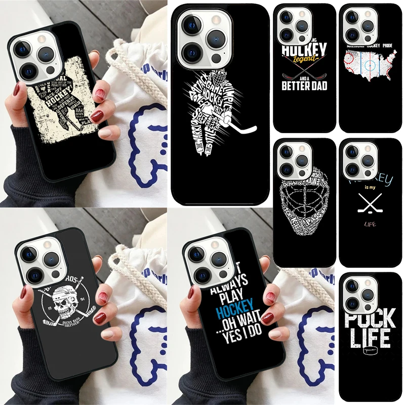 Funda de teléfono Hockey is my life para iPhone 17 Air 16 15 14 12 13 PLUS 11 PRO MAX
