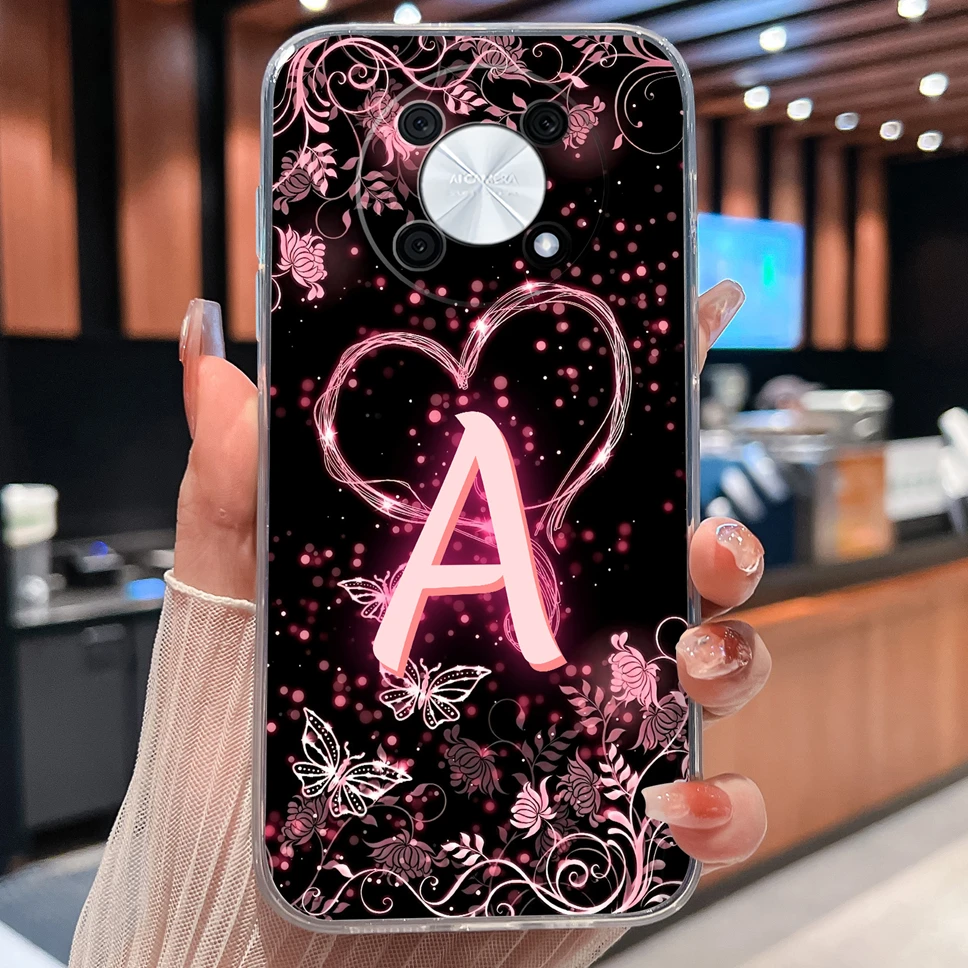Para Huawei Nova Y90 funda de teléfono flores letras suave transparente silicona ligera funda para Huawei Nova Y 90 carcasa protectora - imagen 4