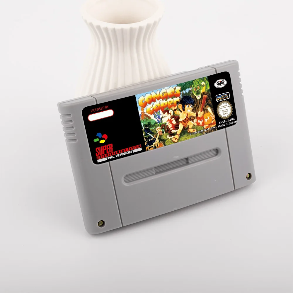 Juego de acción Congo's Caper para tarjeta de juego SNES de 16 bits para consola de videojuegos SNES versión EUR PAL para Nintendo