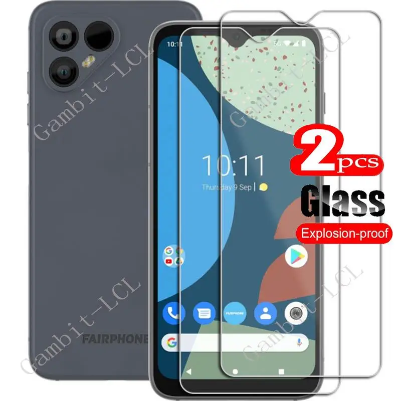2 uds para Fairphone 4 6,3 "HD Protector de vidrio templado en Fairphone4 cubierta de película protectora de pantalla