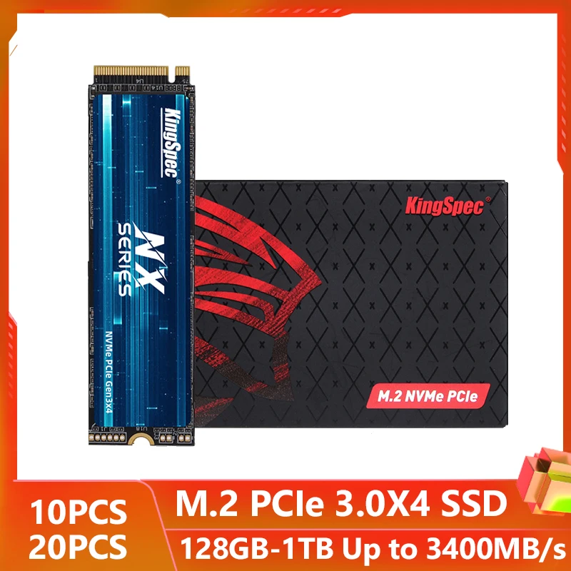 KingSpec NX 2280 M2 NVMe PCIe SSD 128GB 256GB Disco duro para computadora portátil de escritorio