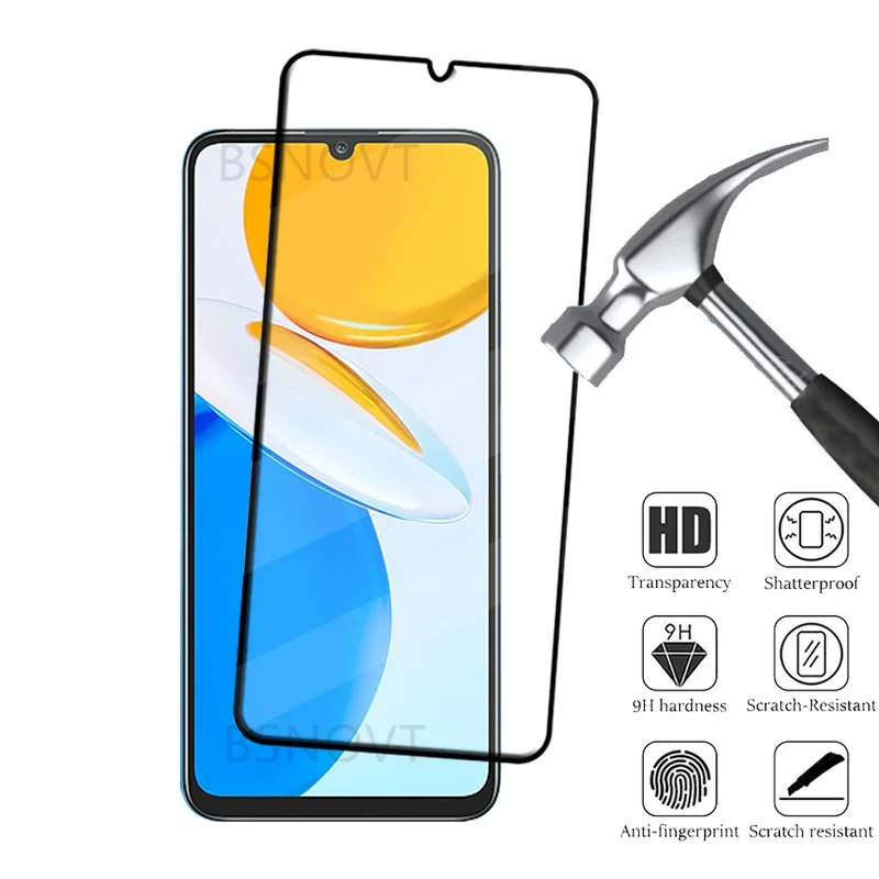 4 Uds para Honor X7 vidrio Honor X7 X 7 HonorX7 vidrio templado cubierta completa pegamento protector HD 9H Protector de pantalla Huawei Honor X7 - imagen 3