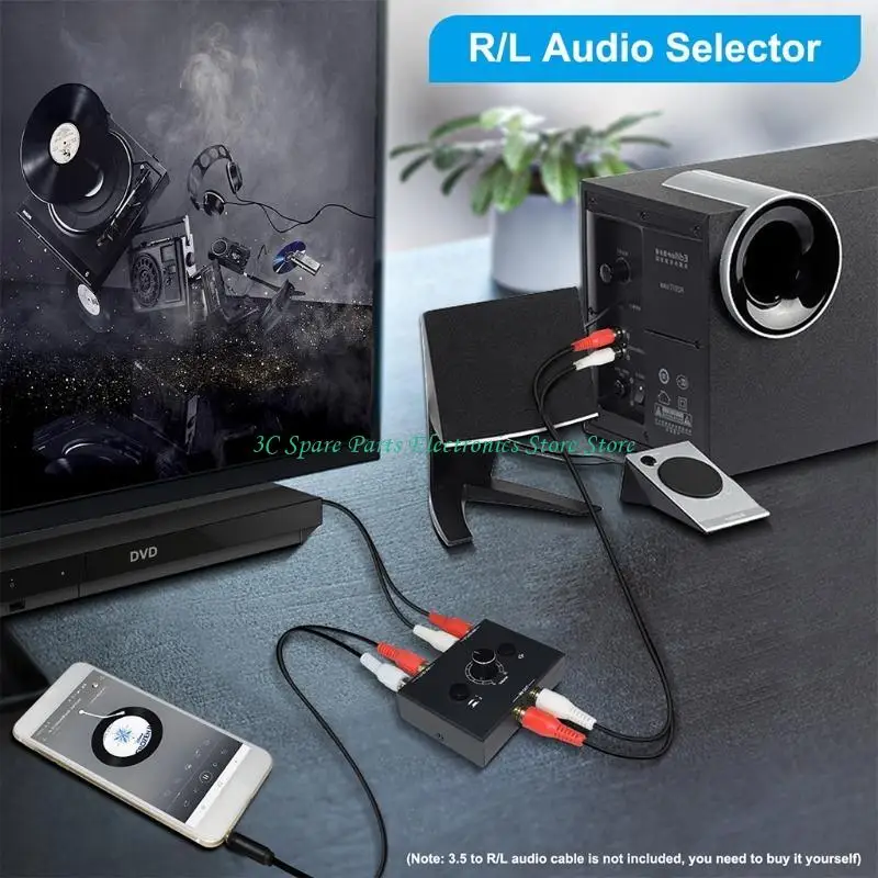 SZ-caja divisora ​​de conmutador pasivo, altavoz, auriculares, Plug and Play, 2X1/1X2 L/R3.5mm, estéreo, 1 Juego - imagen 5