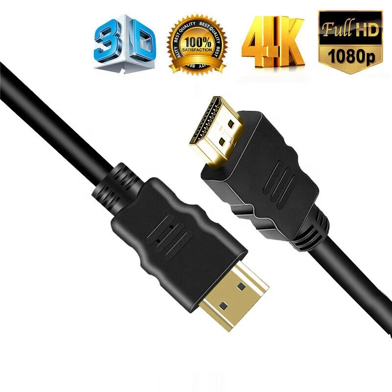 Cable HDMI/HDMI versión 2,0 de 5,5mm de diámetro 4K 2,0 60Hz 3D 1080P 18Gbps 1M 1,5M 1,8M 2M 3M 5M 10M 15M 20M 30M Cable HDMI negro