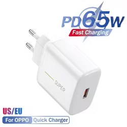 Cargador 65W PD OPPO Supervooc para Reno 12 Pro Find X7