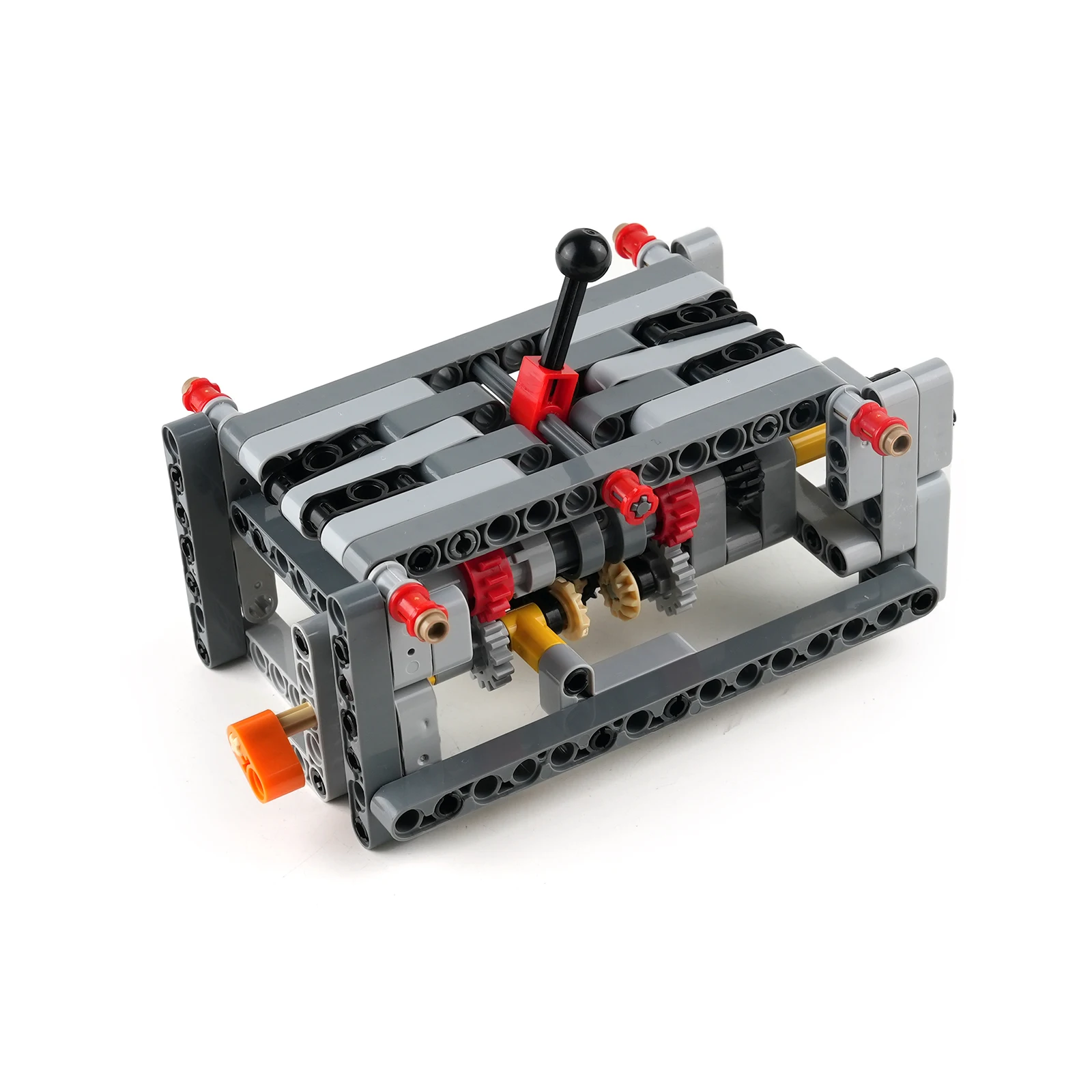 MOC-Kit de 5 velocidades con caja de cambios inversa, engranaje de partículas pequeñas, tecnología, piezas modificadas, modelo de transmisión de bloques de construcción - imagen 4