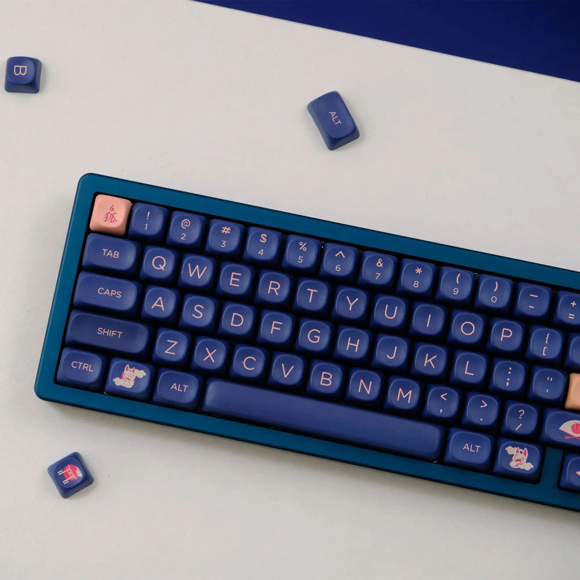 Juego de teclas GMK Fox, 126 teclas, Material PBT, perfil MOA para teclado mecánico MX Cherry Switch 61/64/68/75/84/87/96/98/104 - imagen 3