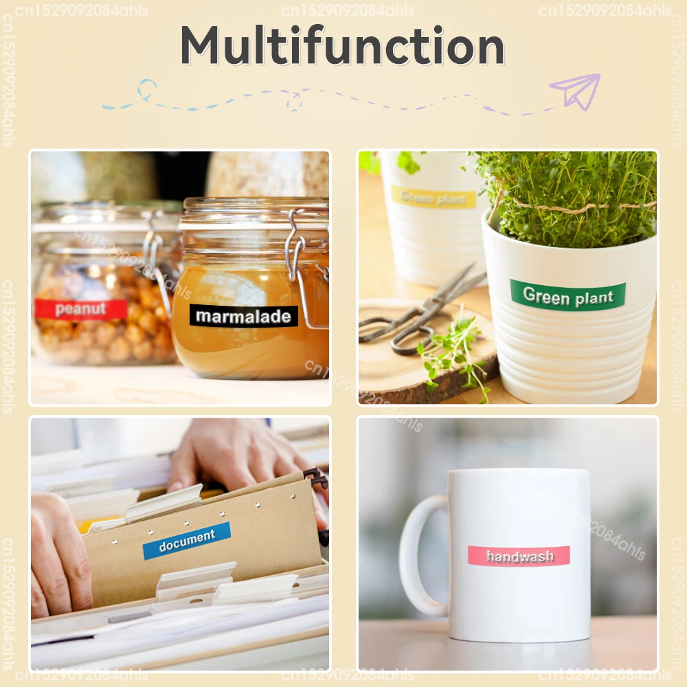 1PK etiqueta adhesiva en relieve 3D Compatible con impresora de etiquetas Dymo 12965 1610 Motex E101 B90 cinta de etiquetas de plástico para máquina de escribir Manual - imagen 5