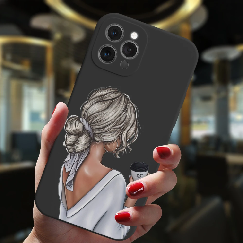 Funda protectora para iPhone, carcasa de silicona de caramelo Popular para mujer, Niña y bebé, para modelos 13, 11, 12, 14 Pro Max, Mini, 14Plus y 13Pro Max - imagen 2