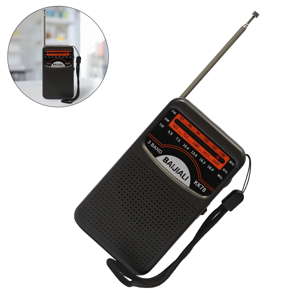 Radio para exteriores SW/AM/FM, Radio Digital estéreo, antena telescópica con batería, receptor de Radio de banda completa, uso de emergencia - imagen 3