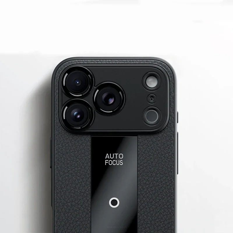 Para iPhone 17 Pro Max 17 Air funda magnética de lujo de cuero Lichi + TPU suave protección de lente ultrafina cubierta mate para iPhone17 - imagen 4