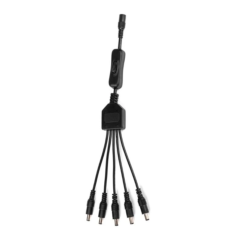 Cable adaptador divisor DC5521 5.5x2.1mm 1 cable femenino a múltiple para cámara estacionamiento CCTV Luz LED LED - imagen 5