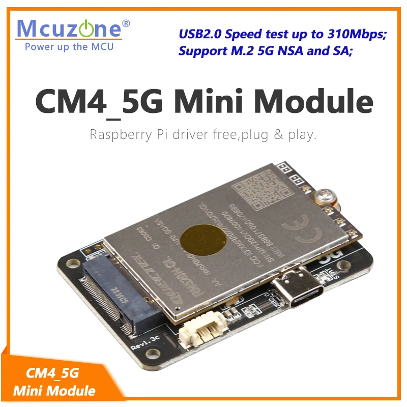 Mini placa CM4 5G, compatible con sistema operativo RPi, Ubuntu, Openwrt, FM160 RM500U RM520N RM530N, RPi 4B