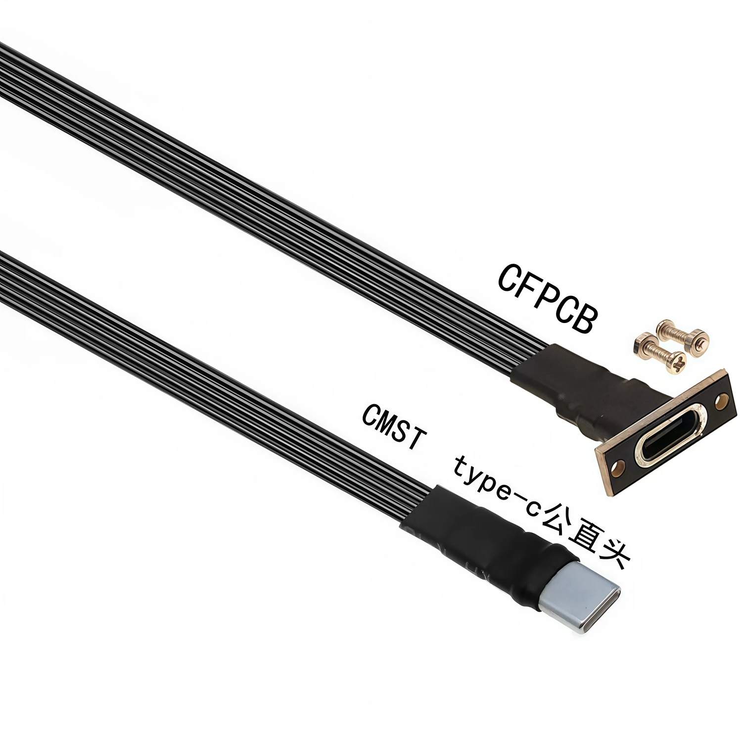 20CM Tipo C a USB-C 90 °   Cable adaptador en ángulo, cable flexible para banco de energía, cable PD, cable de carga, cable plano de silicona con curva USB C