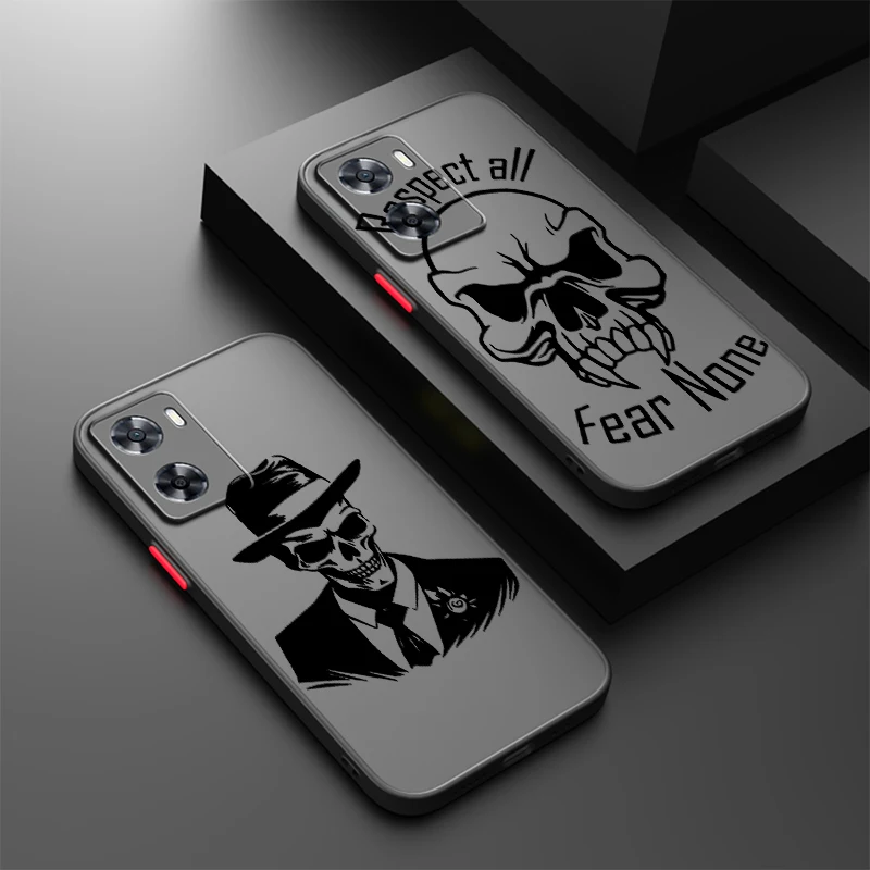 The Red Skulls Cool Marvel Art translúcido esmerilado para OPPO X5 X3 A54S A5 A94 A16 A53S A57 A74 A72 A96 A98 A78 5G Back - imagen 2