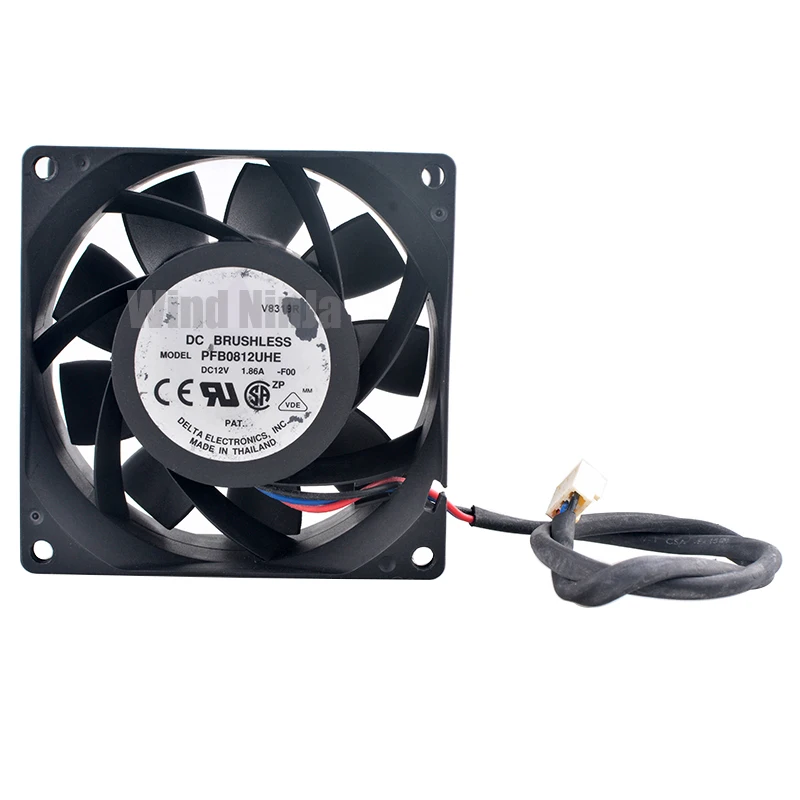 PFB0812UHE 8 cm X 80 mm X 38 mm DC12V 1.86A Ventilador de enfriamiento de alta velocidad de 3 pines para fuente de alimentación del servidor - Ventilador de alto flujo de 80 mm - imagen 3