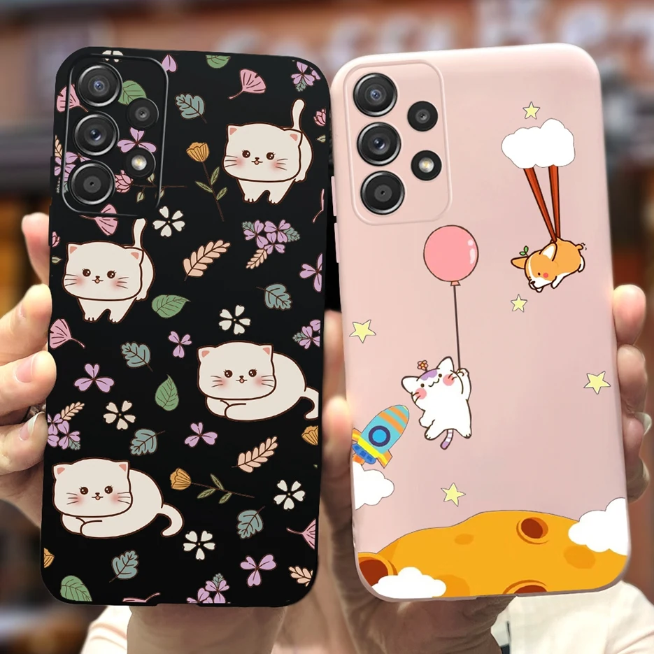 Para Samsung Galaxy A53 5G funda bonita de dibujos animados de dinosaurio funda de teléfono de silicona suave para Samsung A53 Galaxy A23 A33 A73 5G parachoques - imagen 4