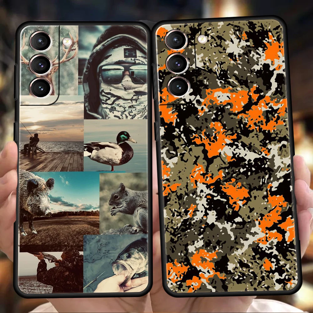 Funda de teléfono de caza de pato para Samsung Galaxy S25 Edge S24 S23 S22 Ultra S20 S21 FE 5G S10 S9 Plus S10E, funda suave