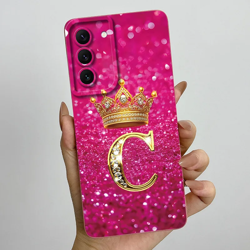 Para Samsung S22 Plus Ultra funda de lujo corona letras pareja suave líquido fundas de teléfono para Galaxy S 22 protección de cámara contraportada - imagen 5