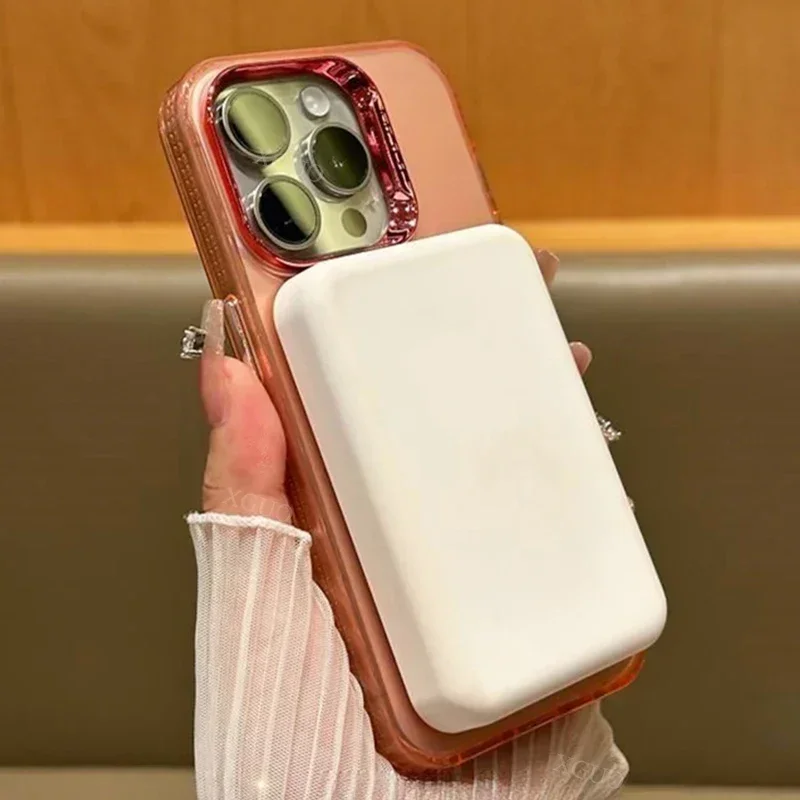 Funda esmerilada magnética colorida con láser chapado a la moda para iPhone 15 13 11 14 12 Pro Max 15 Plus Magsafe funda trasera dura de silicona - imagen 5