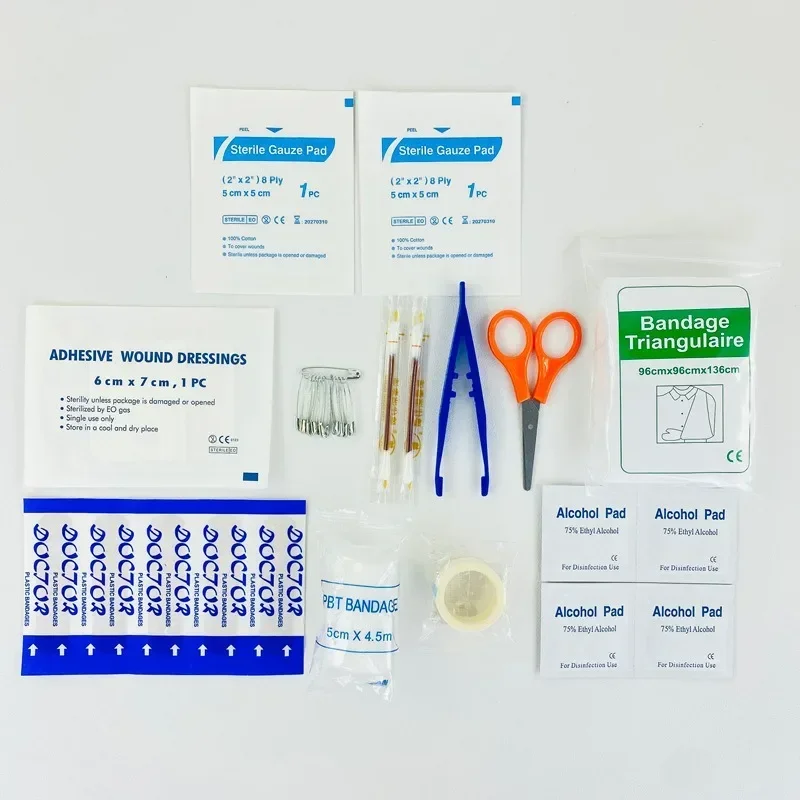 Mini botiquín de primeros auxilios para coche de viaje al aire libre, impermeable, pequeño botiquín de supervivencia de emergencia médica para el hogar - imagen 4