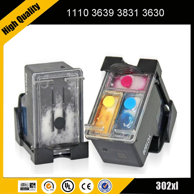 Einkshop 302 cartucho de tinta remanufacturado para HP 302 302XL DeskJet 1110 2130 para HP302XL Envy 4520 NS45 Officejet 3630 3639 - imagen 2