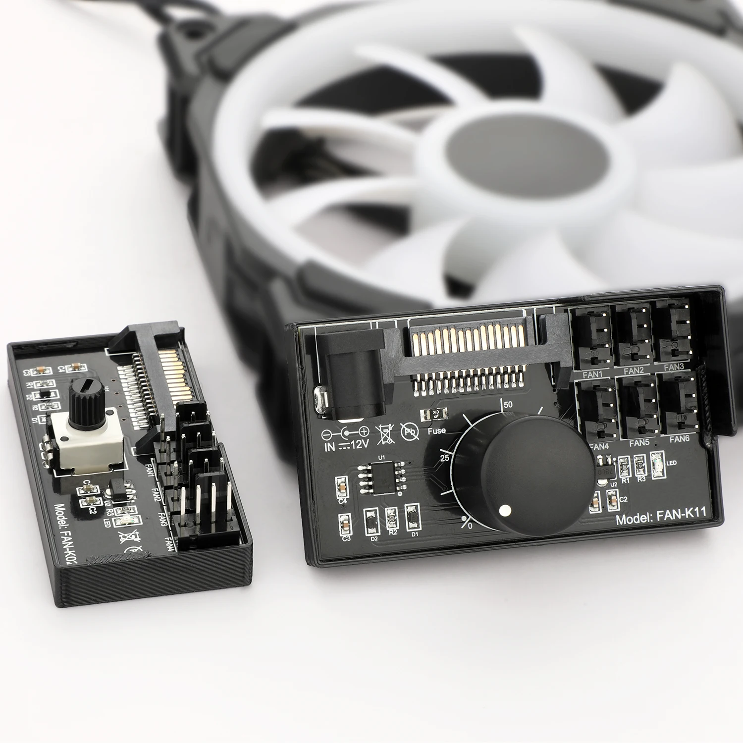 Controlador de velocidad del ventilador RGEEK PWM, potencia SATA DC, regulador de ventilador de 4 pines, regulador de velocidad del ventilador de servidor NAS, Control de concentrador de ventilador PWM de 4 vías y 6 vías - imagen 2