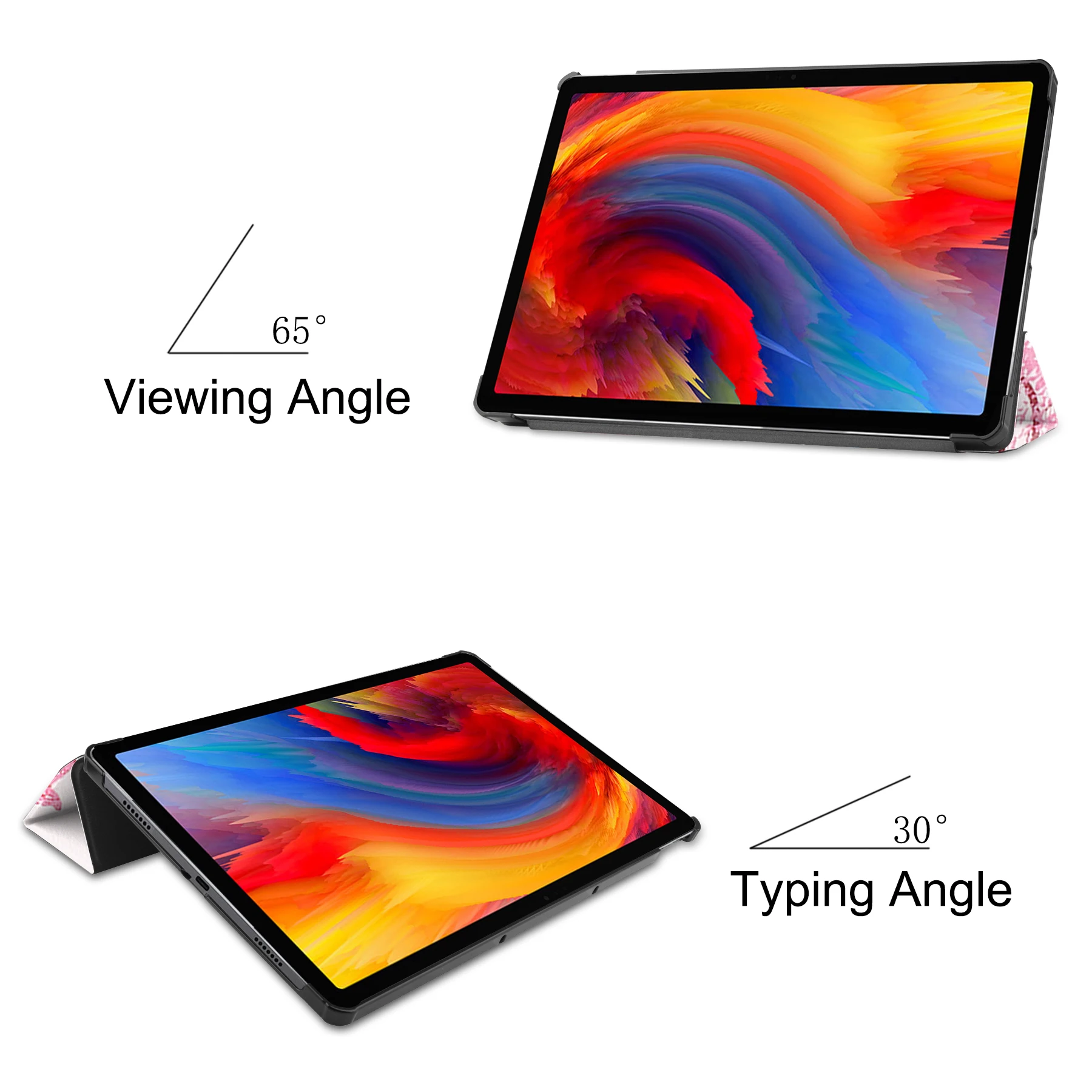 Funda pintada triple para Lenovo Xiaoxin Pad 10,6 Plus 11 Tab M10 P11 Plus TB-125FU 128FU J606F J607F X606F X605FC X306F - imagen 3