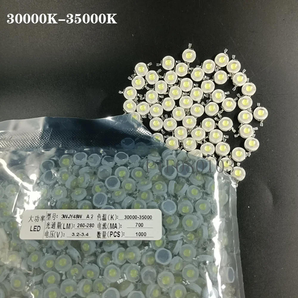 3W 50-100 Uds lámpara LED COB Chip3.2-3.6V entrada 100-220LM Mini bombilla LED diodo SMD para reflector LED DIY foco Downlight - imagen 2