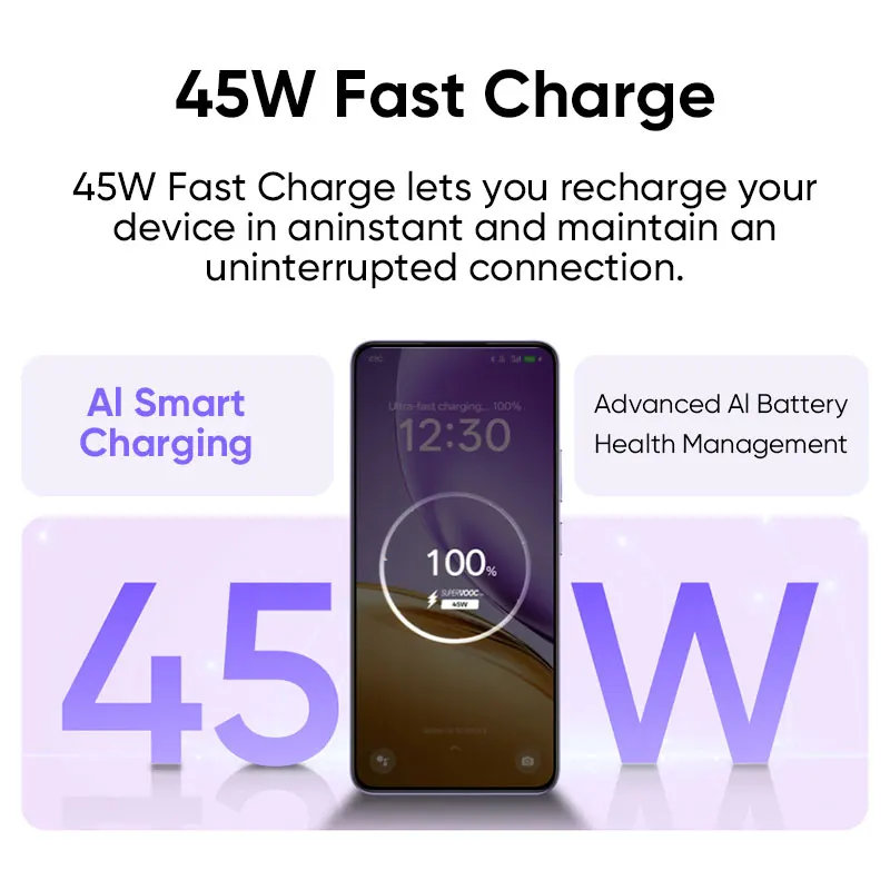 Versión global realme 14T Smartphone 5G MediaTek Dimensity 6300 Pantalla OLED de 6,67» Batería de 6000mAh Next AI Resistencia al agua IP69 - imagen 5