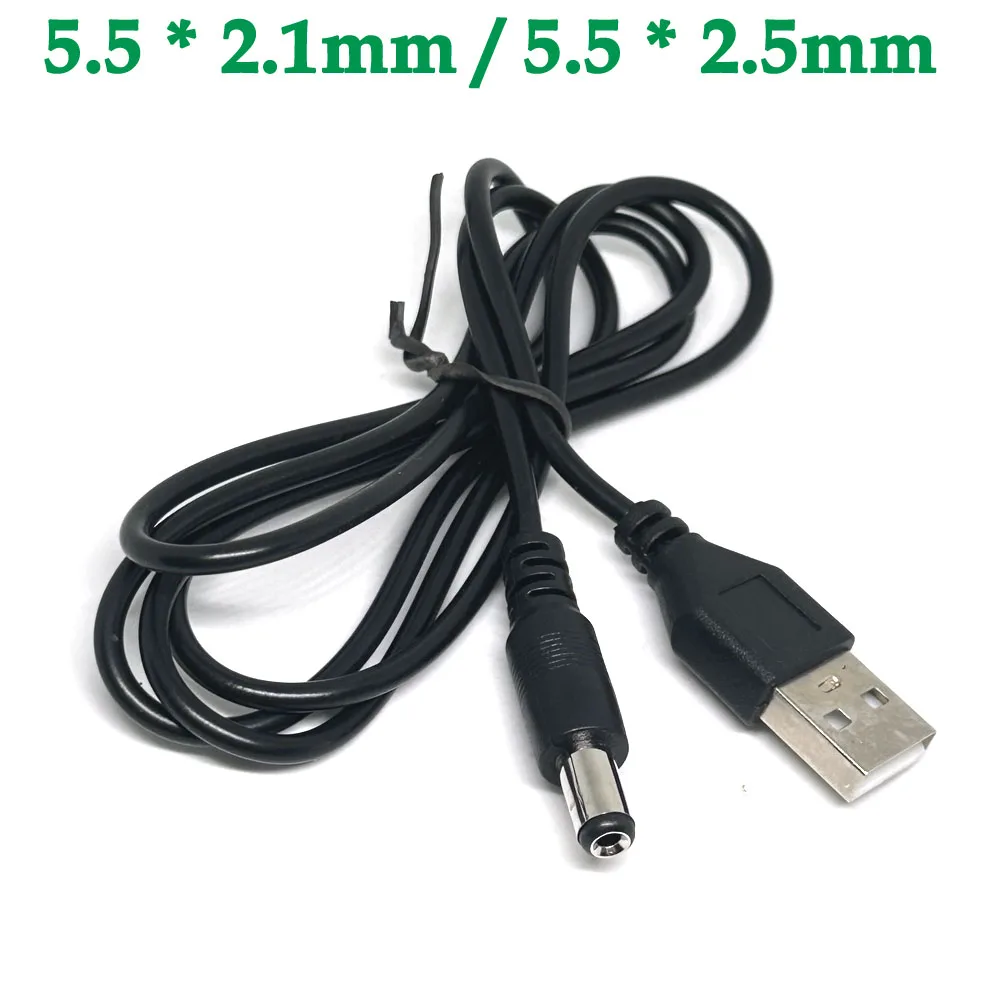 Módulo de aumento de potencia USB 1A, Cable adaptador de 2,1x5,5mm, enchufe de 2,5x5,5mm, 5V de CC a CC