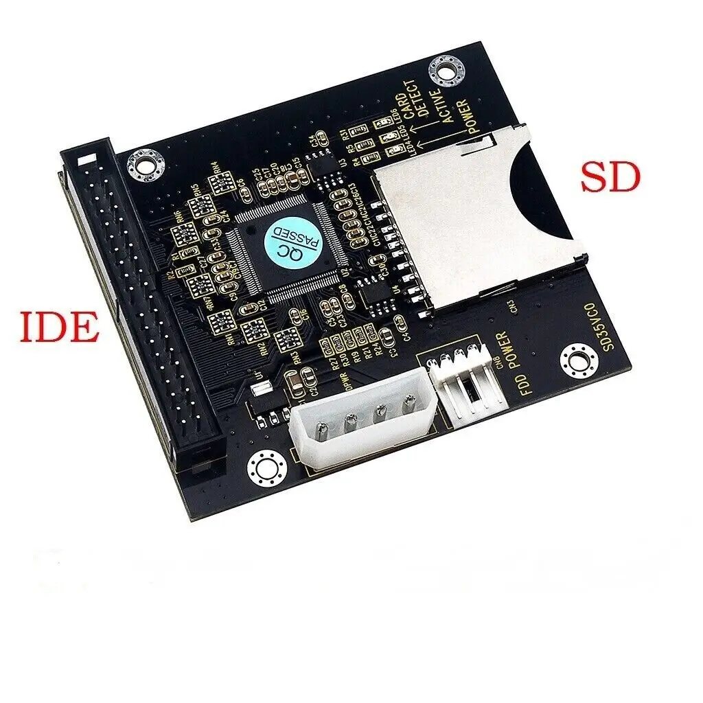 Tarjeta adaptadora SD a IDE SSD de 3,5 pulgadas, 40 pines, 3,5 pulgadas, IDE HDD, 5V, tarjeta de memoria SD para ordenador PC - imagen 2