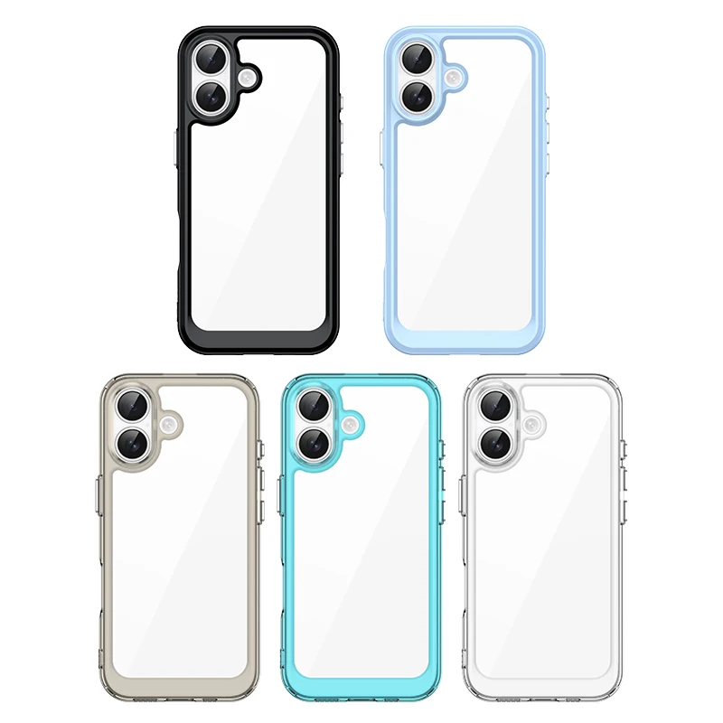 Para iPhone 17 funda transparente PC de lujo TPU silicona para iPhone 17 funda protectora de TPU para iPhone 17 Pro Max funda - imagen 2