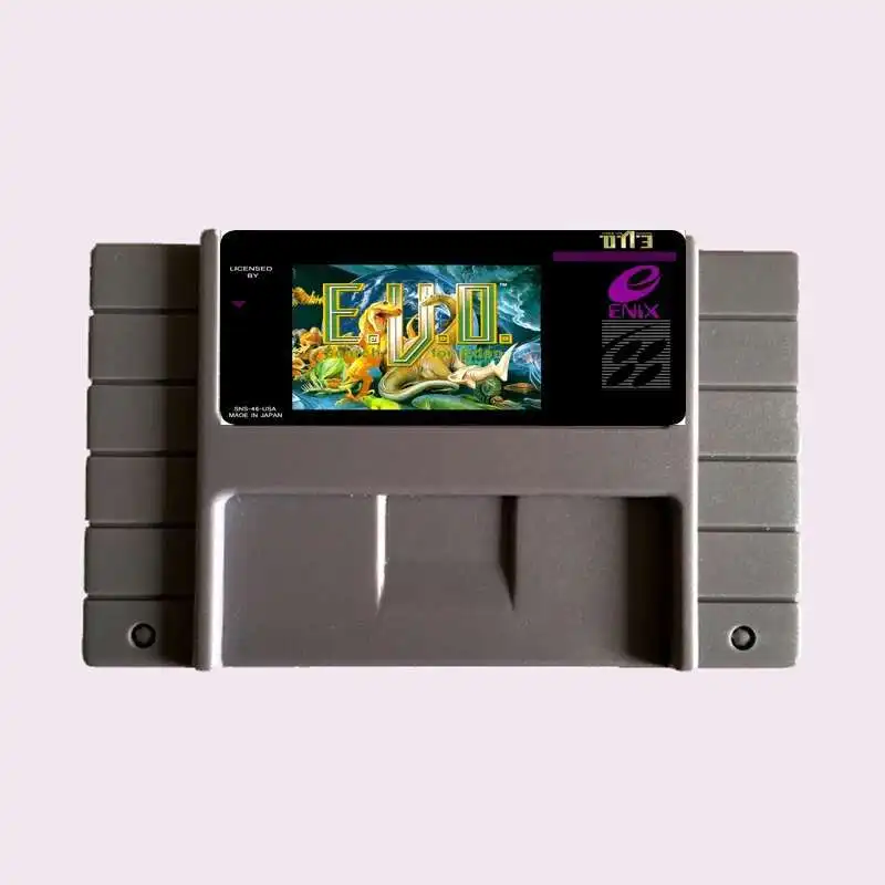 Tarjeta de juego EVO The Search For Eden NTSC 16, tarjeta de juego gris grande para reproductor de juegos versión de EE. UU.