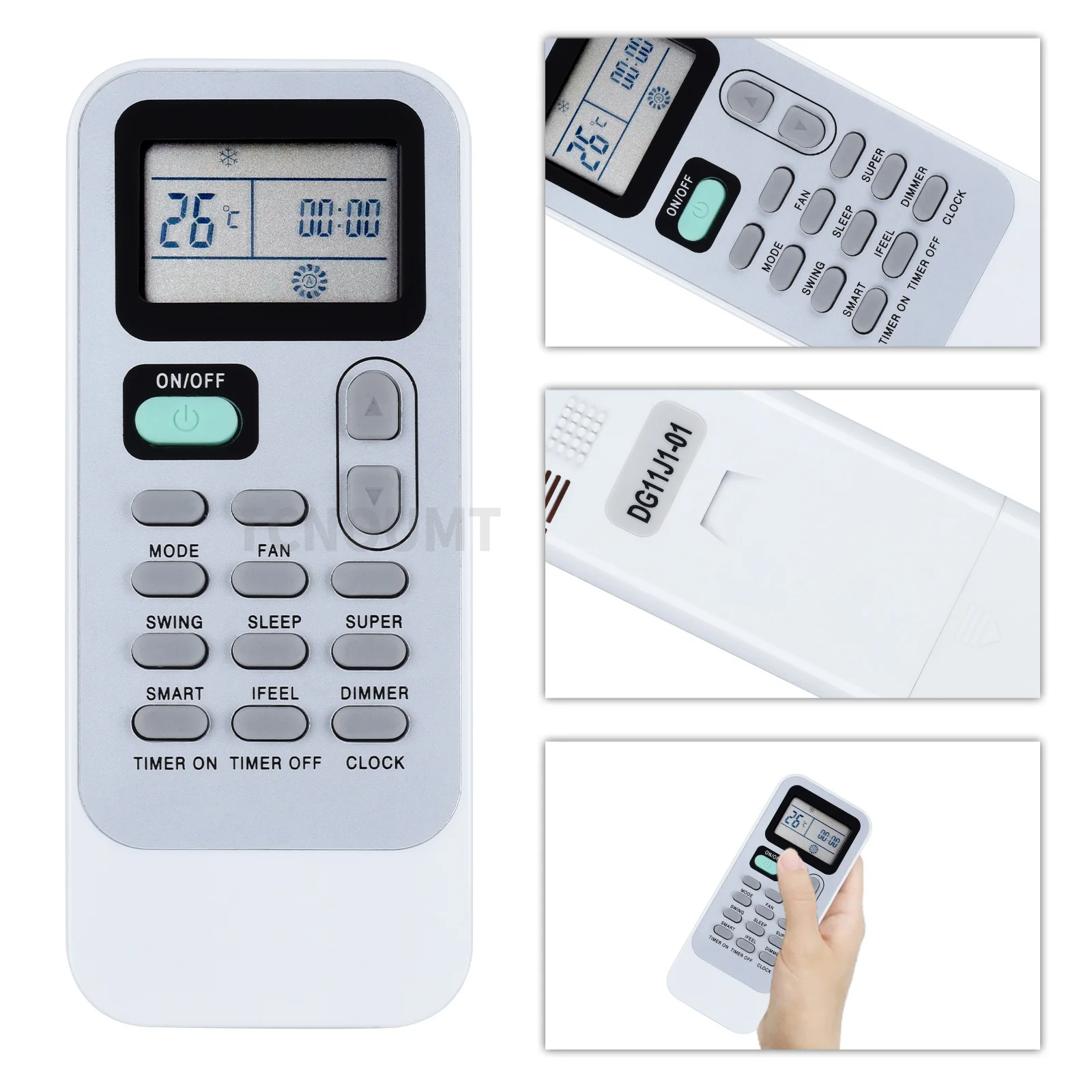 Control remoto de aire acondicionado para Hisense DG11J1-01, controlador de aire acondicionado para Kelon DG11J1-04, DG11J1-05(E), DG11J1, nuevo - imagen 2