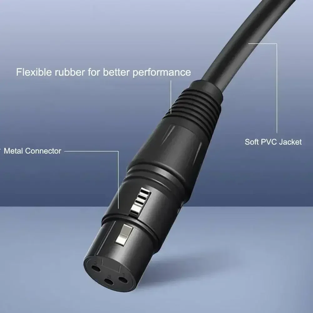 Cable XLR OFC Macho-Hembra para Micrófono y Mezclador - imagen 2